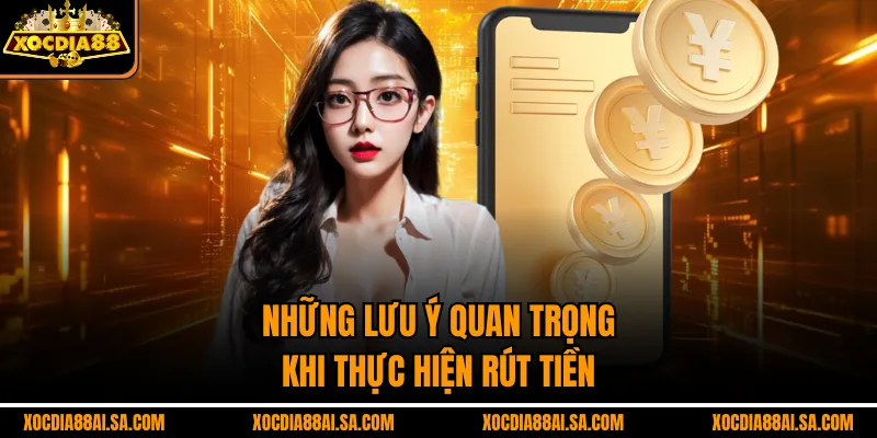 Những lưu ý quan trọng khi thực hiện rút tiền